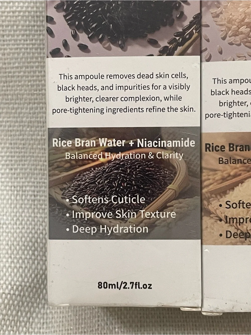 Black Rice & Rice Exfoliant Ampoule 2-pack Gentle Skin Peel Ipsify 08/2028